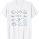 Elegant Seashell and Starfish Art Beach Lovers Bow Ocean T-Shirt - T-Shirt | White
