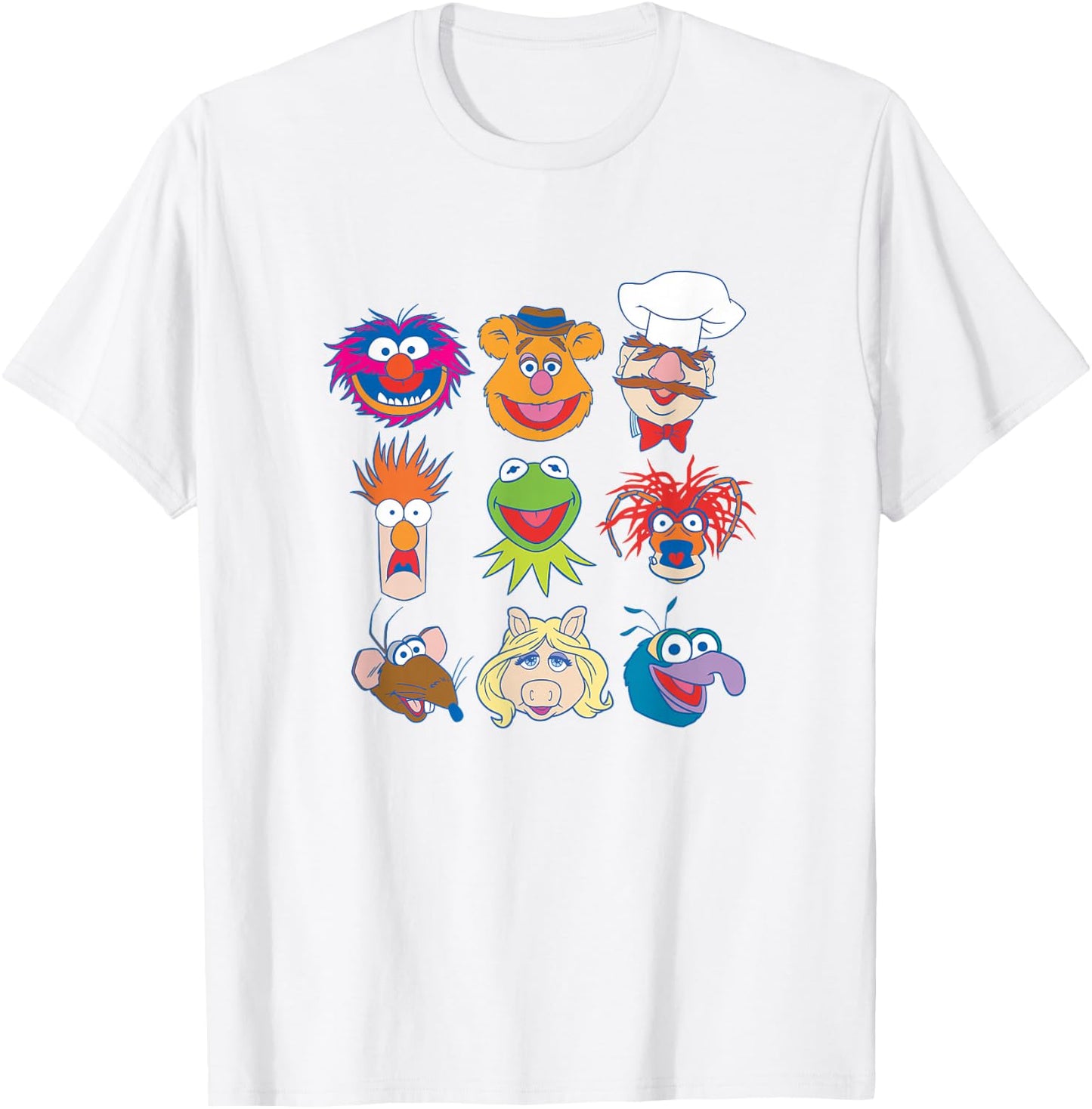 Disney The Muppets Classic Characters Group Shot Logo T-Shirt - T-Shirt | White