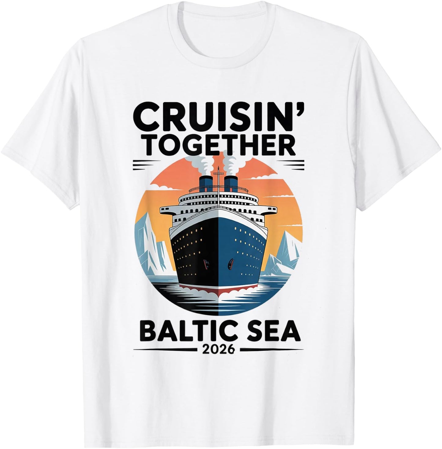Cruisin Together Ostsee Lustige Paare Kreuzfahrt 2026 T-Shirt - T-Shirt | White