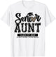 Proud Senior Aunt Class Of 2025 Family Graduation Aunt T-Shirt - T-Shirt | White