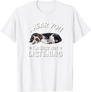 Funny Hear You Not Listening Bluetick Coonhound Lover T-Shirt - T-Shirt | White