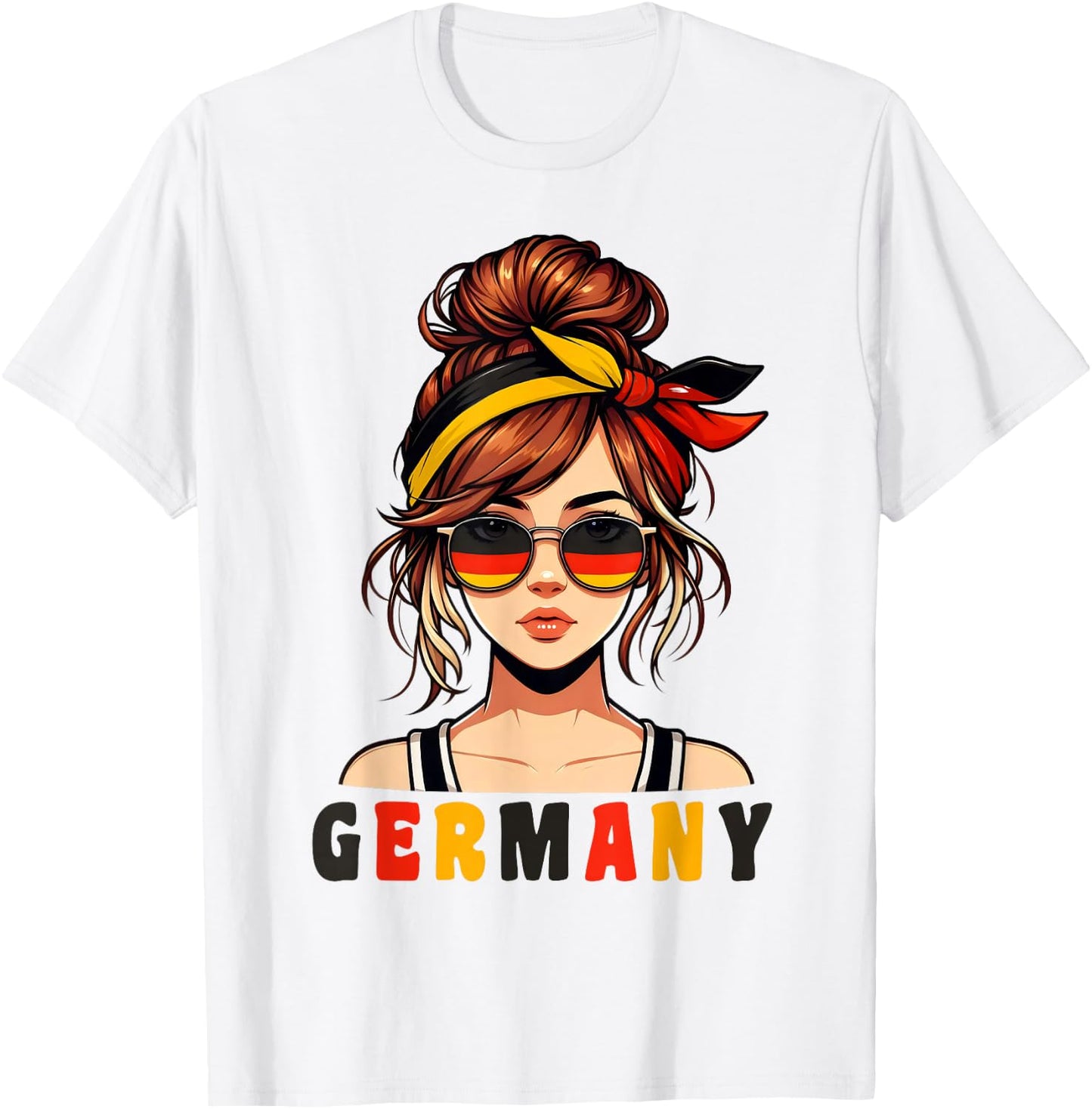 Deutschland Damen Frau Deutsch Deutsches Mädchen Damen Mädchen T-Shirt - T-Shirt | White