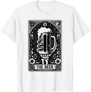 Tarot Card The Beer Beer Skeleton Beer Glass Tarot Cards T-Shirt - T-Shirt | White