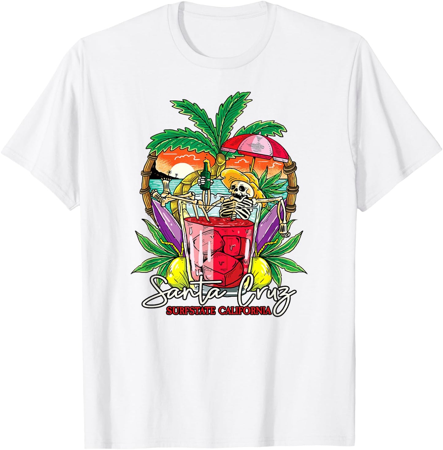Santa Cruz CA Kalifornien Surfer I Santa Cruz Kalifornien T-Shirt - T-Shirt | White