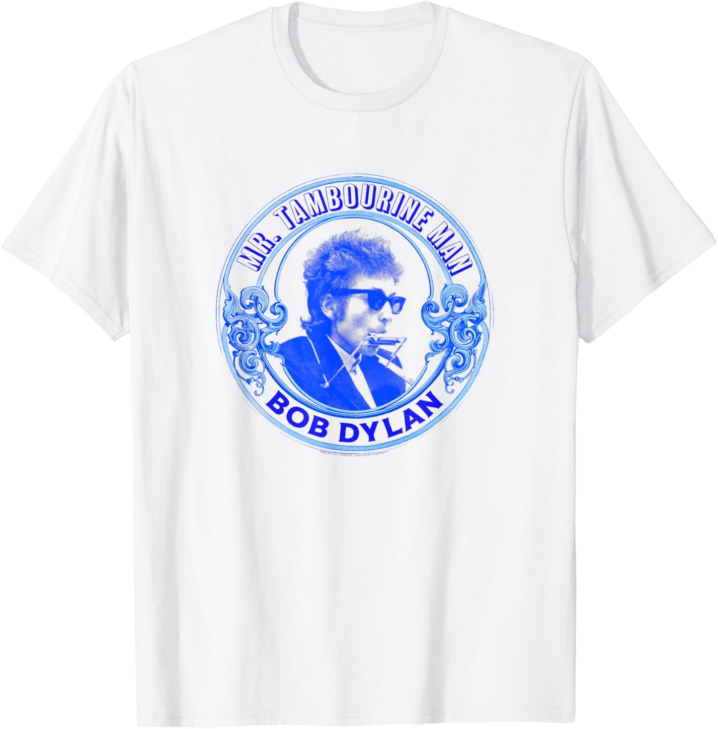 Bob Dylan Mr. Tambourine Man Official , white, S T-Shirt - T-Shirt | White