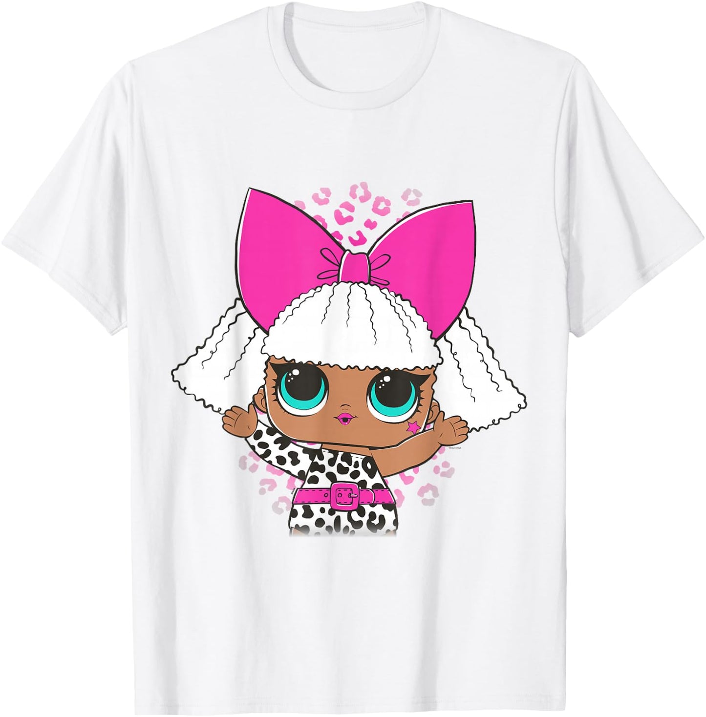 L.O.L. Surprise! Diva Cheetah Print Pink T-Shirt - T-Shirt | White