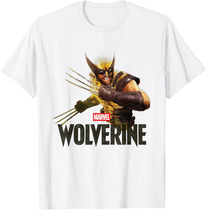 Marvel Wolverine Game Official Key Art 2026 Video Game T-Shirt - T-Shirt | White