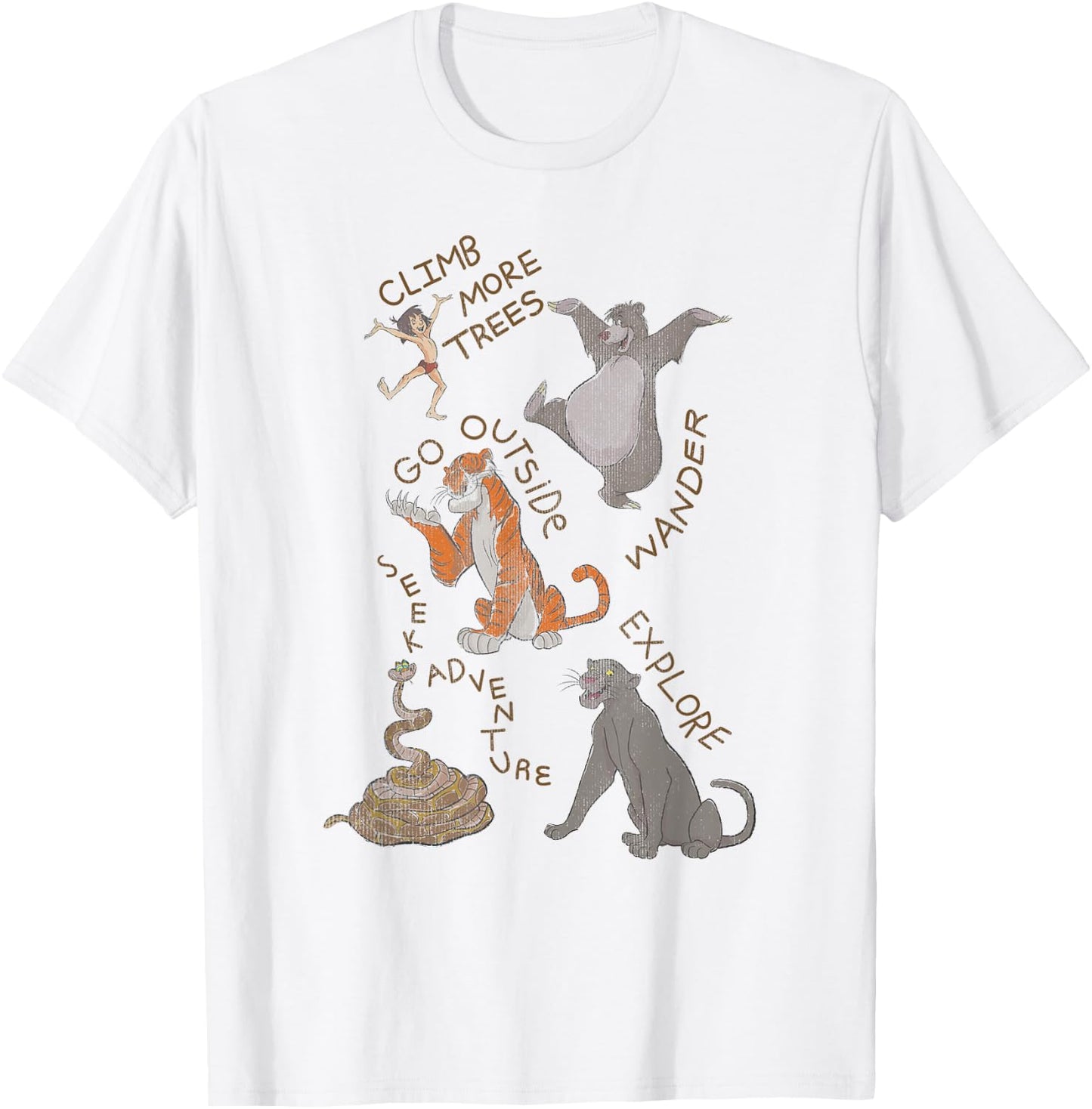 Disney The Jungle Book Inspirational Group Poster T-Shirt - T-Shirt | White