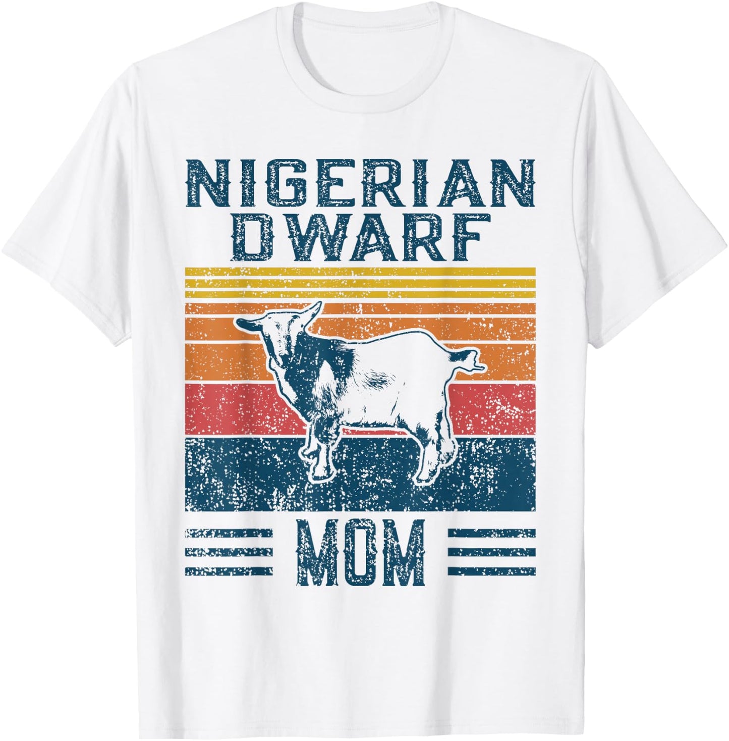 Best Goat Mom Women - Vintage Nigerian Dwarf T-Shirt - T-Shirt | White