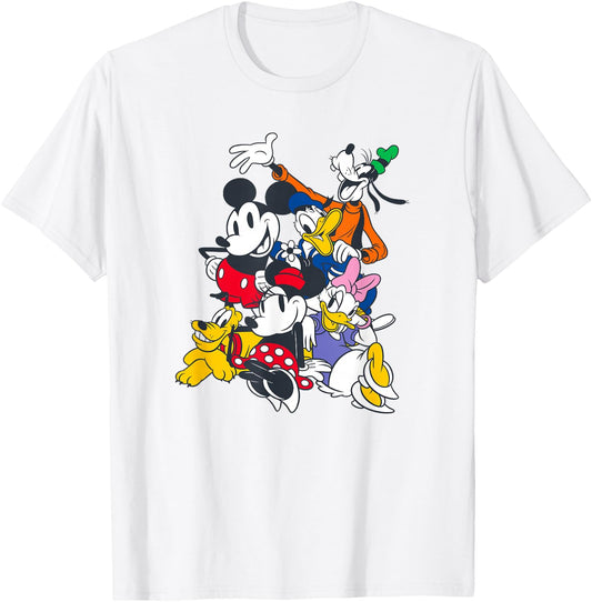 Disney Mickey And Friends Sensational Six Best Friends T-Shirt - T-Shirt | White