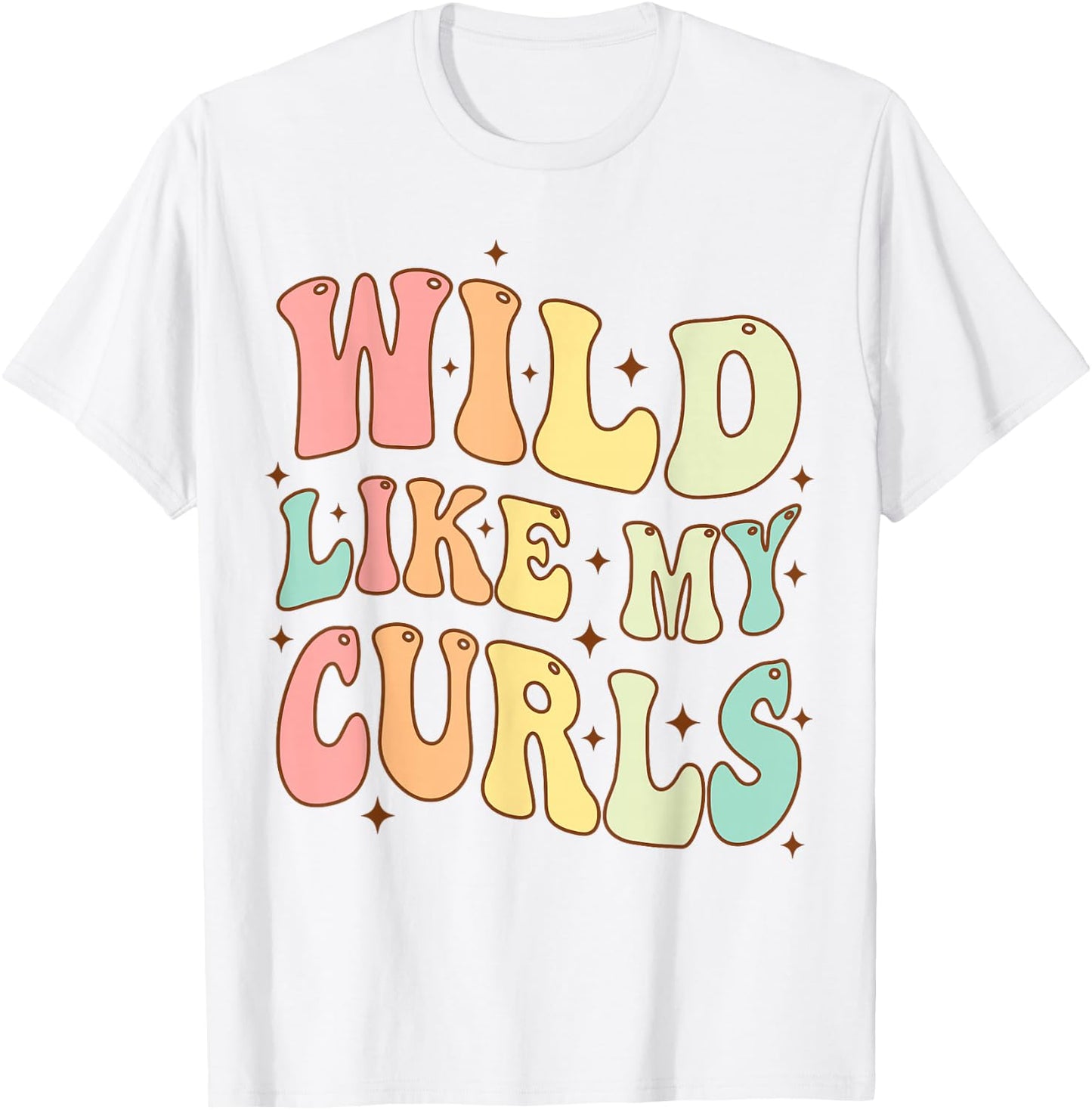 Toddler Girls Wild Like My Curls Funny Curly Hair Groovy T-Shirt - T-Shirt | White