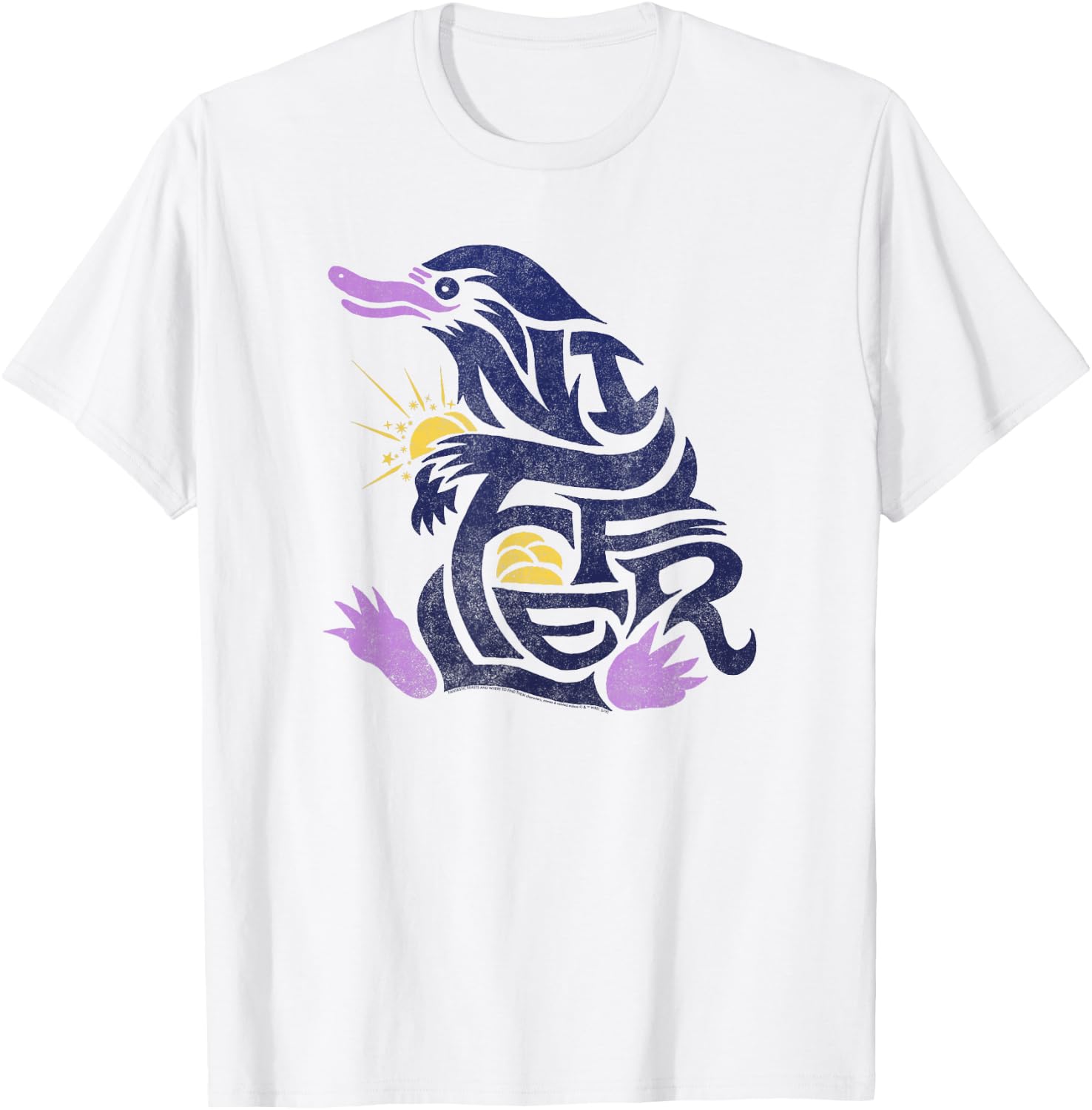 Fantastic Beasts and Where to Find Them Geometric Niffler T-Shirt - T-Shirt | White