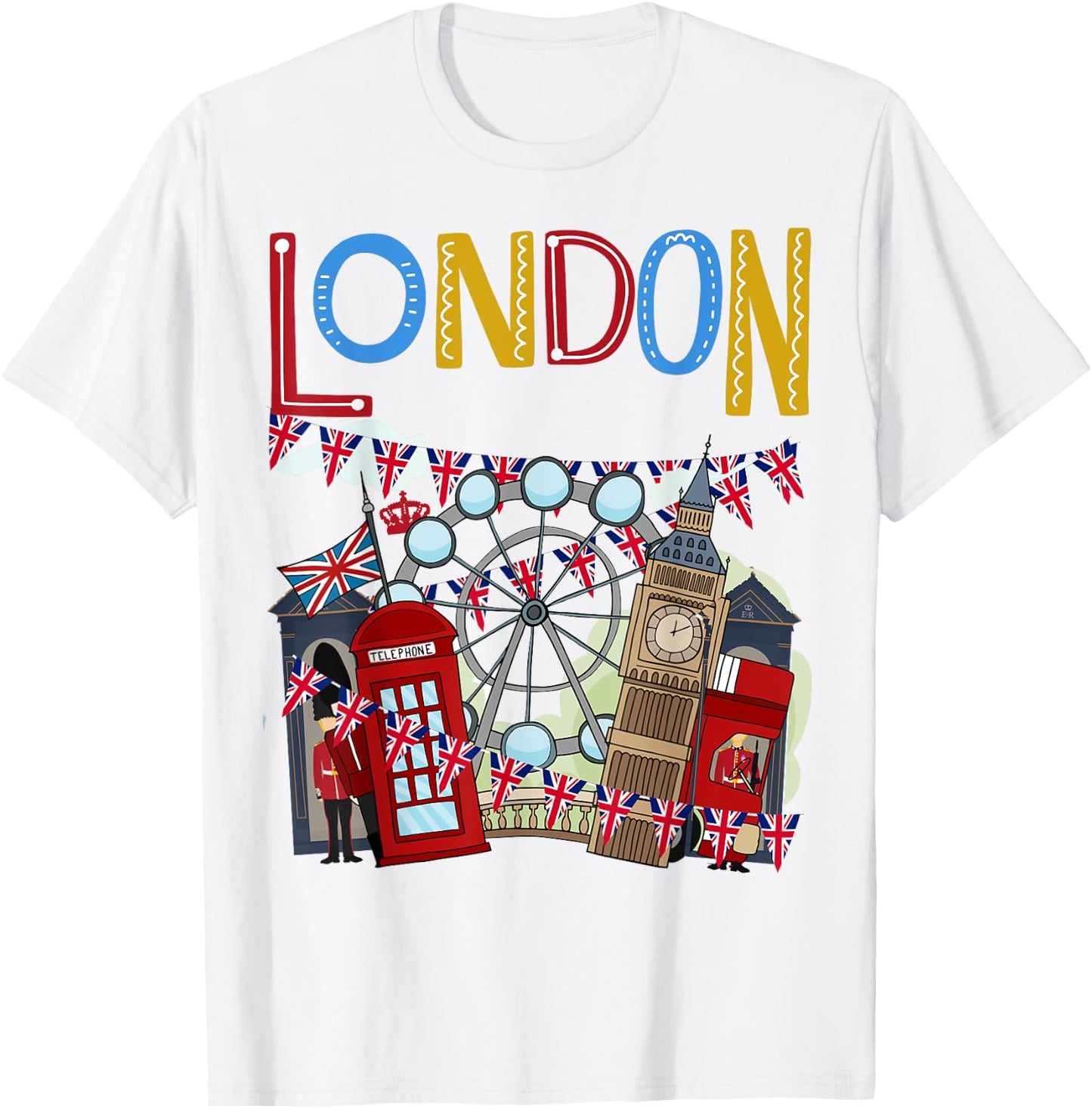 London Souvenirs Idea For Kids & British Memorabilia London T-Shirt - T-Shirt | White