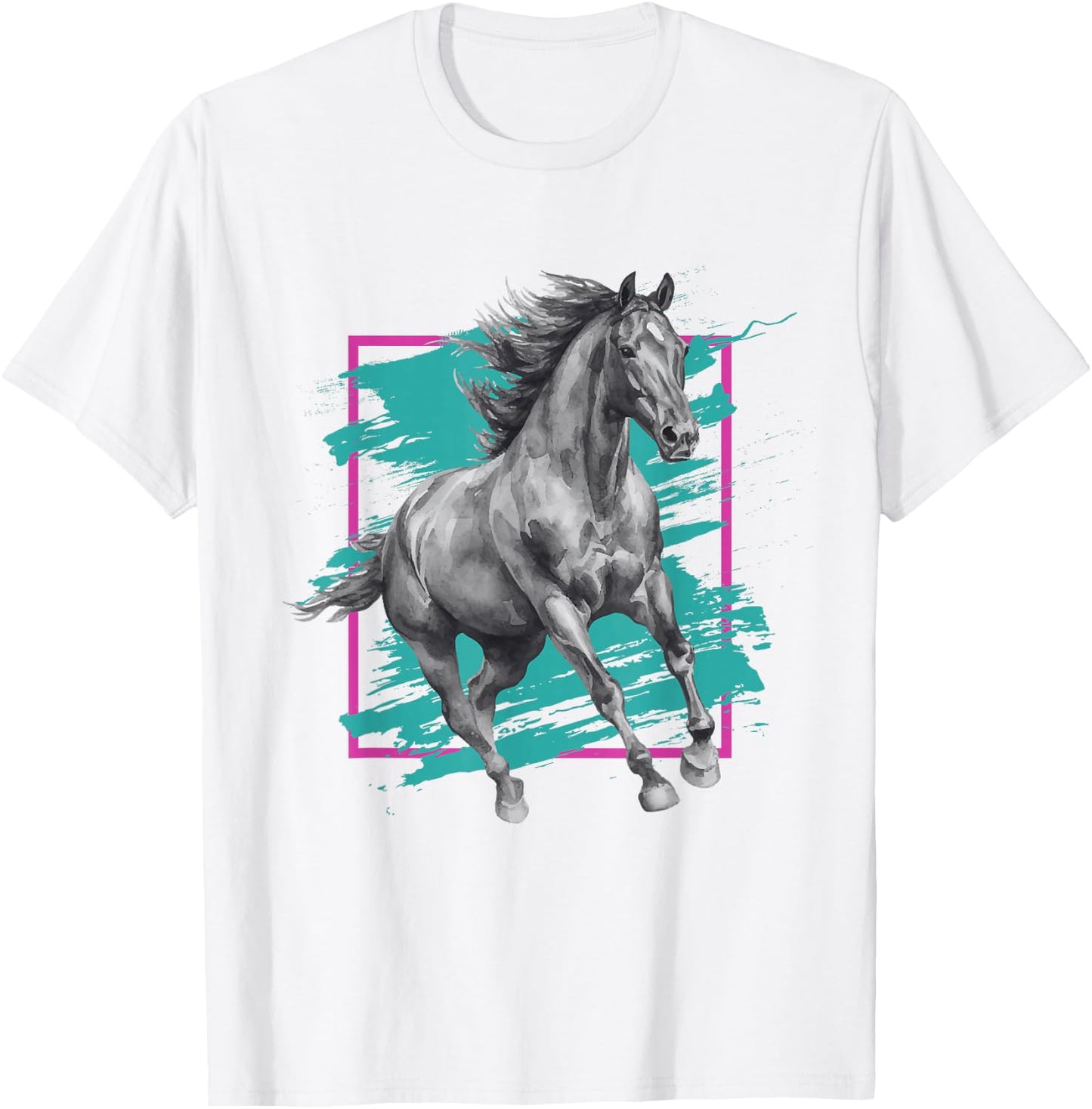 Horse Vintage y2k 90s Aesthetic Retro 2000s T-Shirt - T-Shirt | White