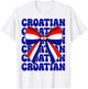 Croatian Girl Coquette Bow Cute Retro Groovy Croatia Flag T-Shirt - T-Shirt | White