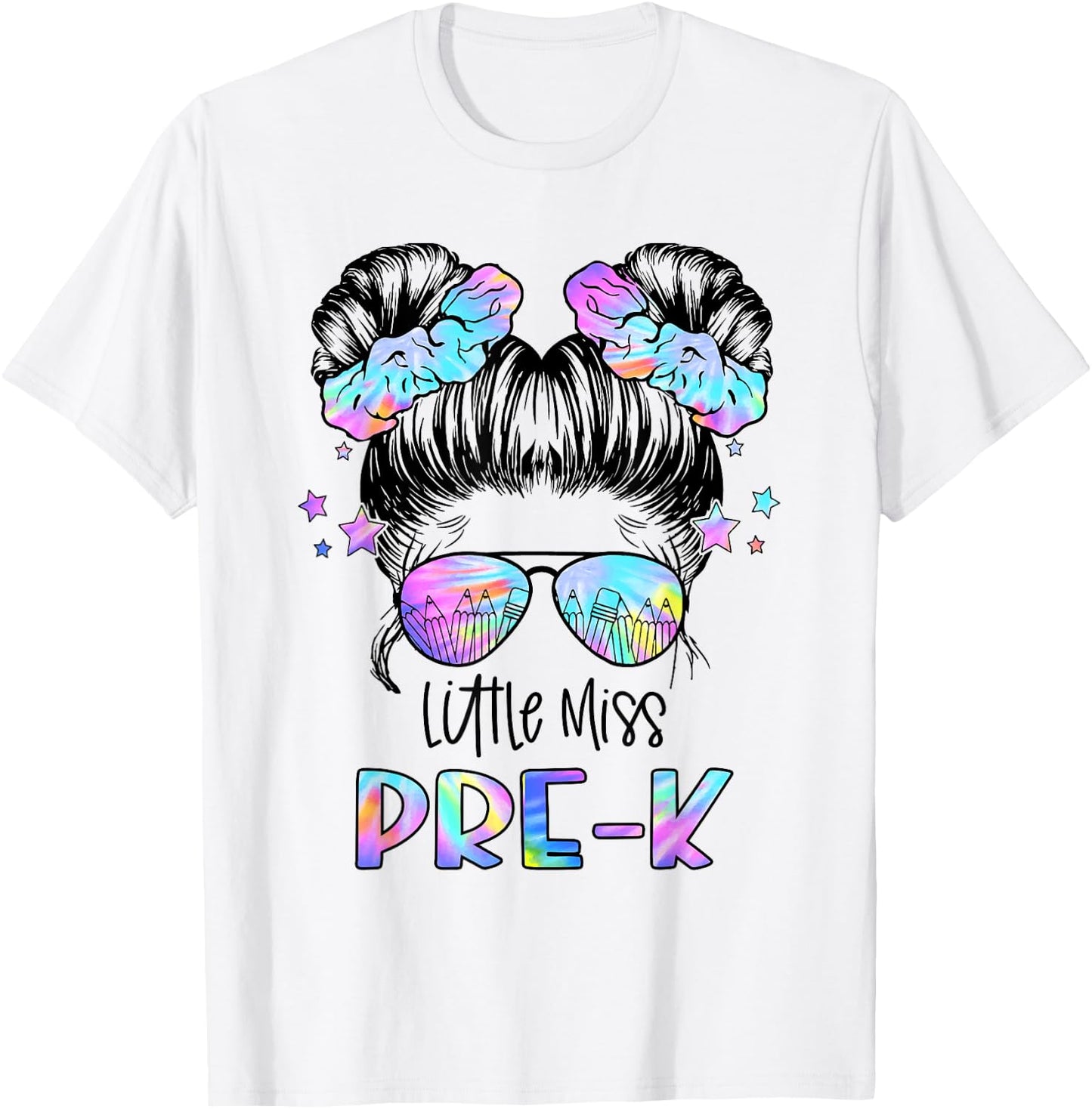 Little Miss PRE-K First Day Of School Preschool Girls Kids T-Shirt - T-Shirt | White