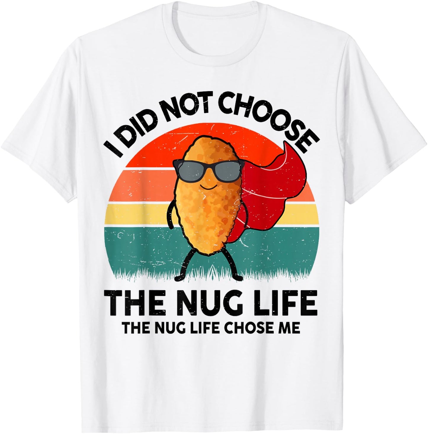 Funny Nug-Life Kids Toddler Boy I Love Chicken Nuggets Retro T-Shirt - T-Shirt | White