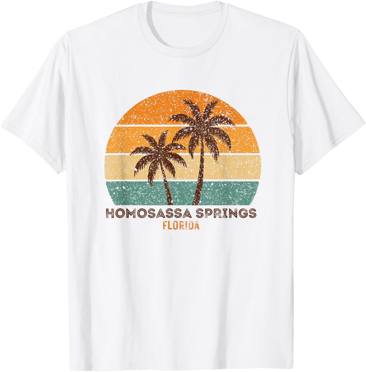 Homosassa Springs Florida Retro Vintage Souvenir Gift T-Shirt - T-Shirt | White