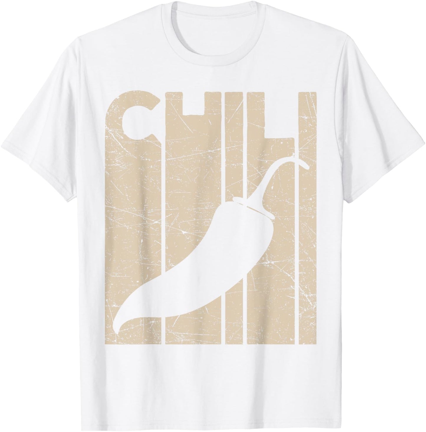 Chili Pepper Vintage Spicy Food Lover Retro Foodie T-Shirt - T-Shirt | White