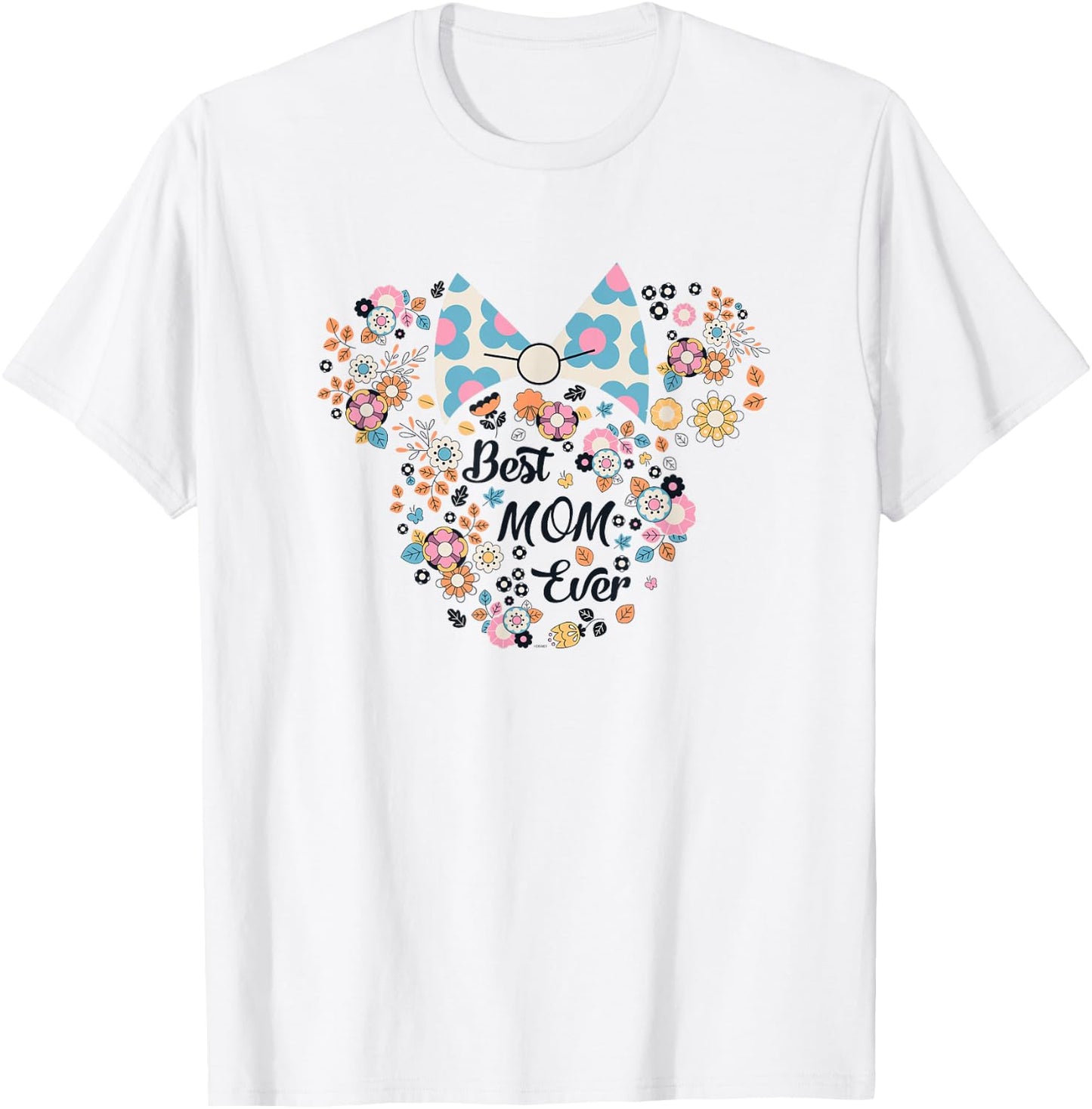 Disney Minnie Mouse Best Mom Ever Icon Flowers Mother’s Day T-Shirt - T-Shirt | White