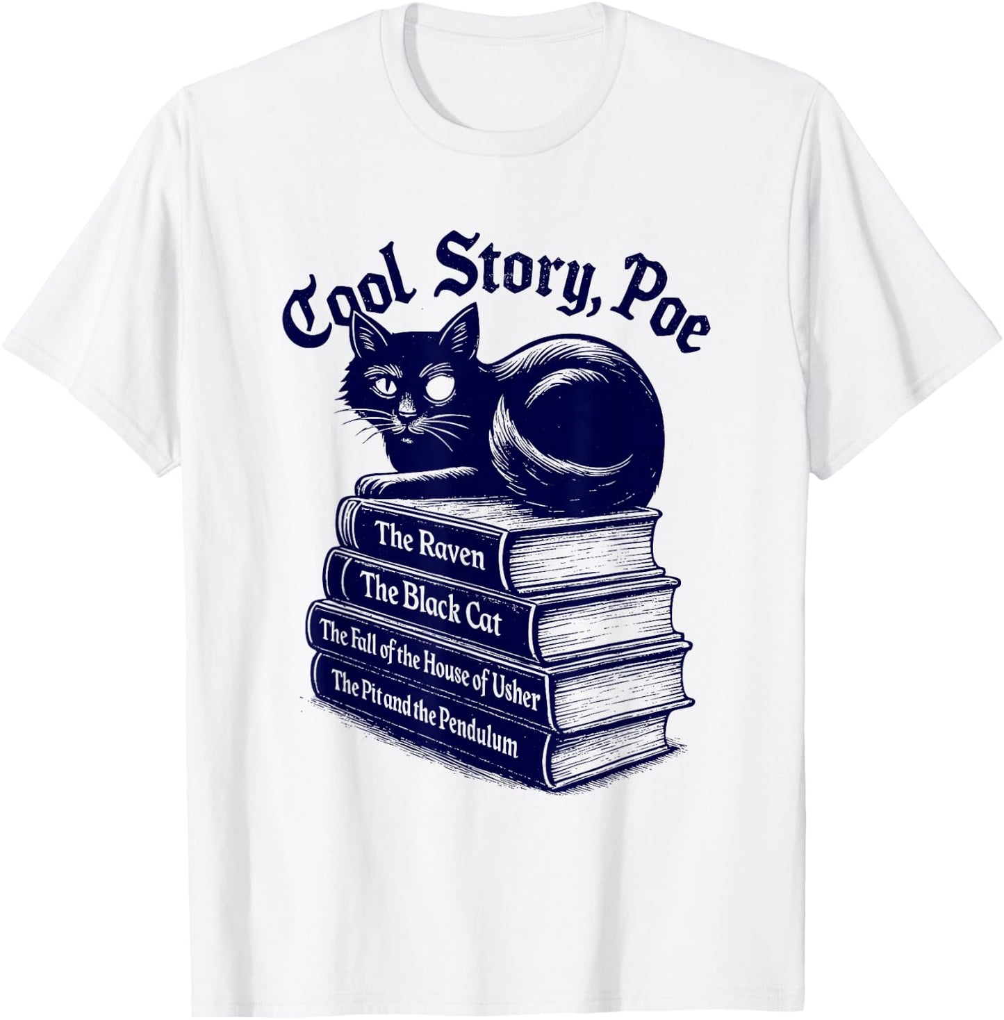 Cool Story Poe Black Cat Edgar Allan Poe Women T-Shirt - T-Shirt | White