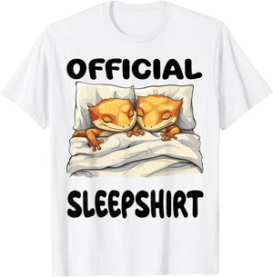 Crested Gecko Official Sleepshirt Pajamas Nightgown T-Shirt - T-Shirt | White