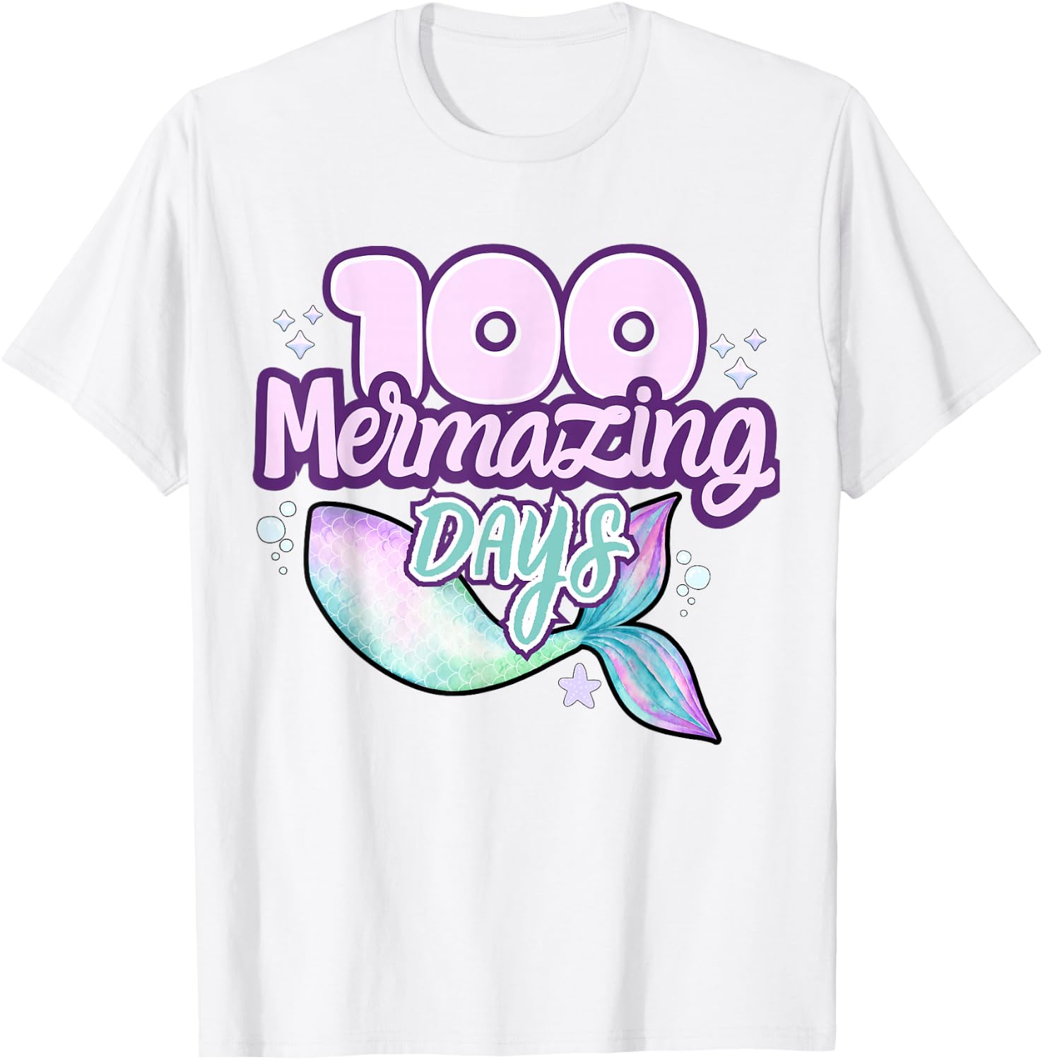 100 Mermazing Days Of School 100th Day Of School Mermaid T-Shirt - T-Shirt | White