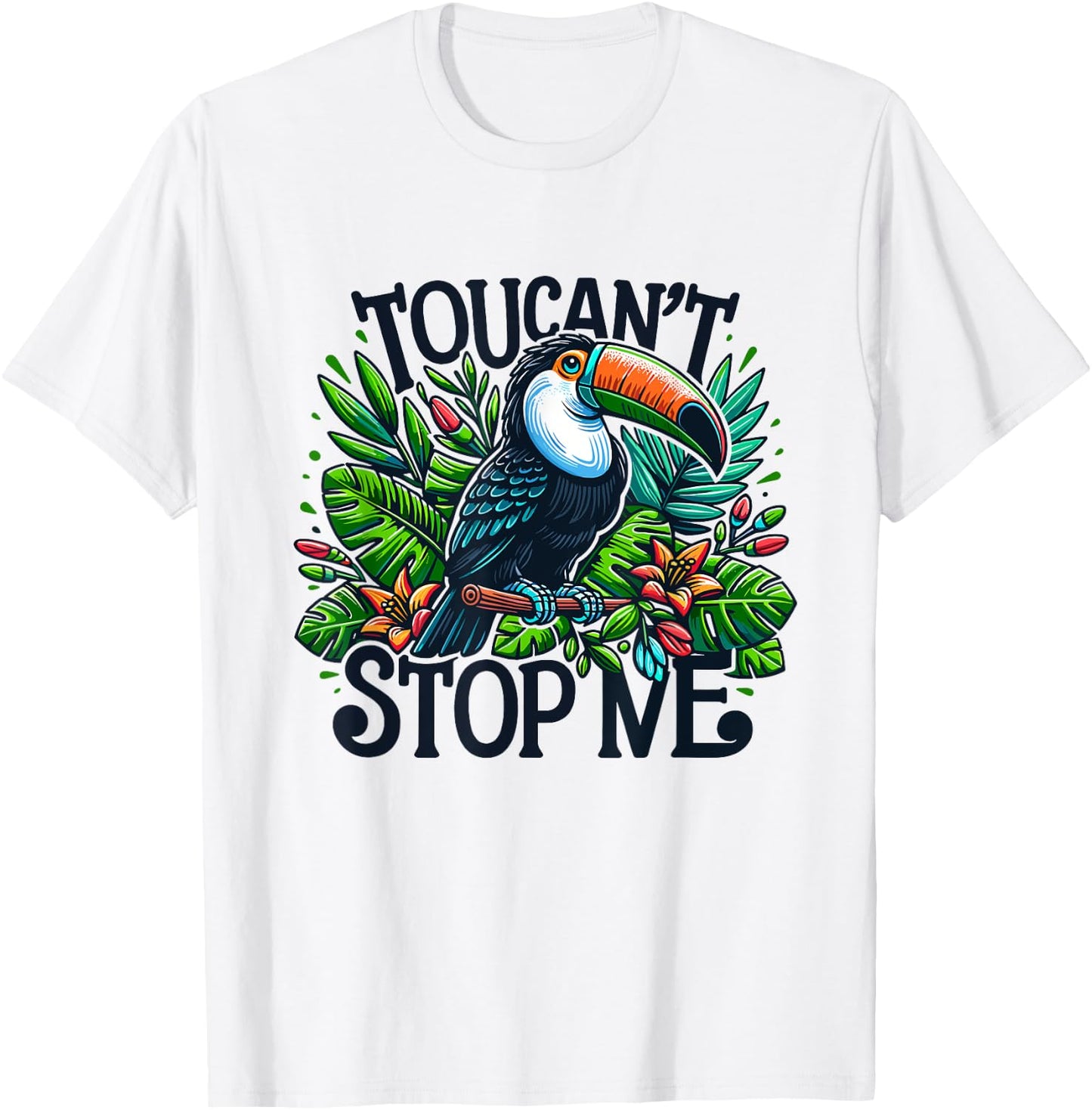 Toucan't Stop Me Jungle Bird , grey, S T-Shirt - T-Shirt | White