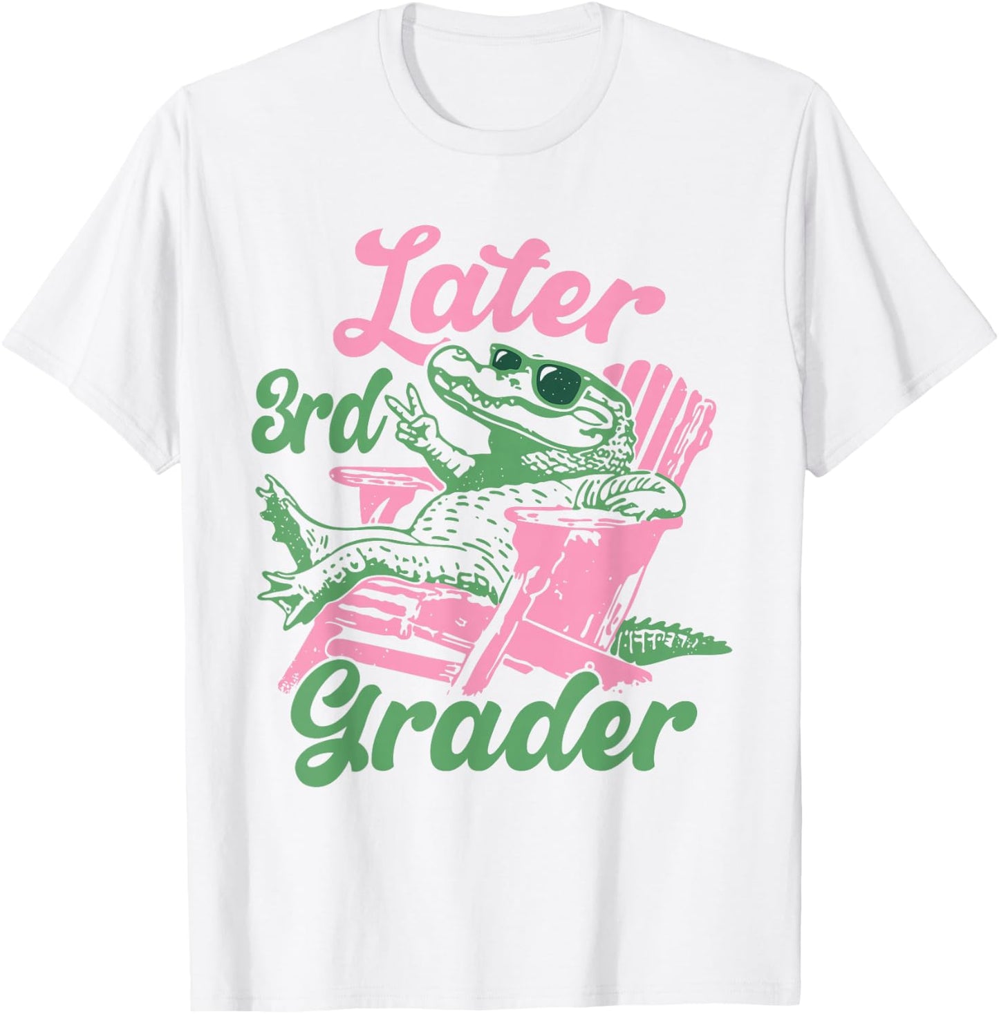 Later 3rd Grader Alligator Meme Happy Last Day of School T-Shirt - T-Shirt | White