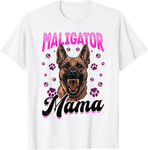Maligator Malinois Belgian Malinois , grey, S T-Shirt - T-Shirt | White