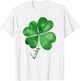 St Patricks Day Shirt Women's - Shamrock Clover Graphic T-Shirt - T-Shirt | White