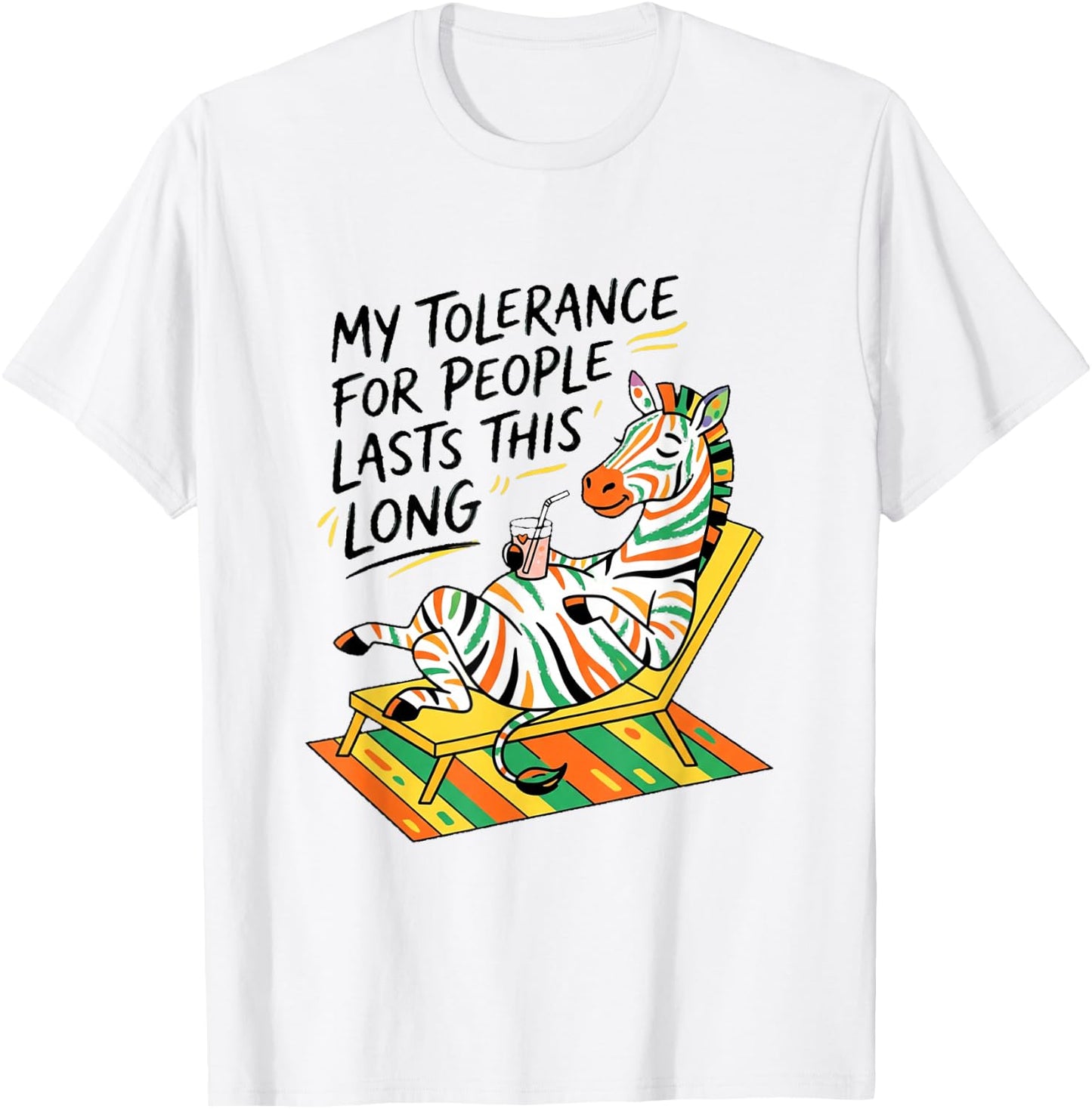 My Tolerance for People Lasts This Long T-Shirt - T-Shirt | White