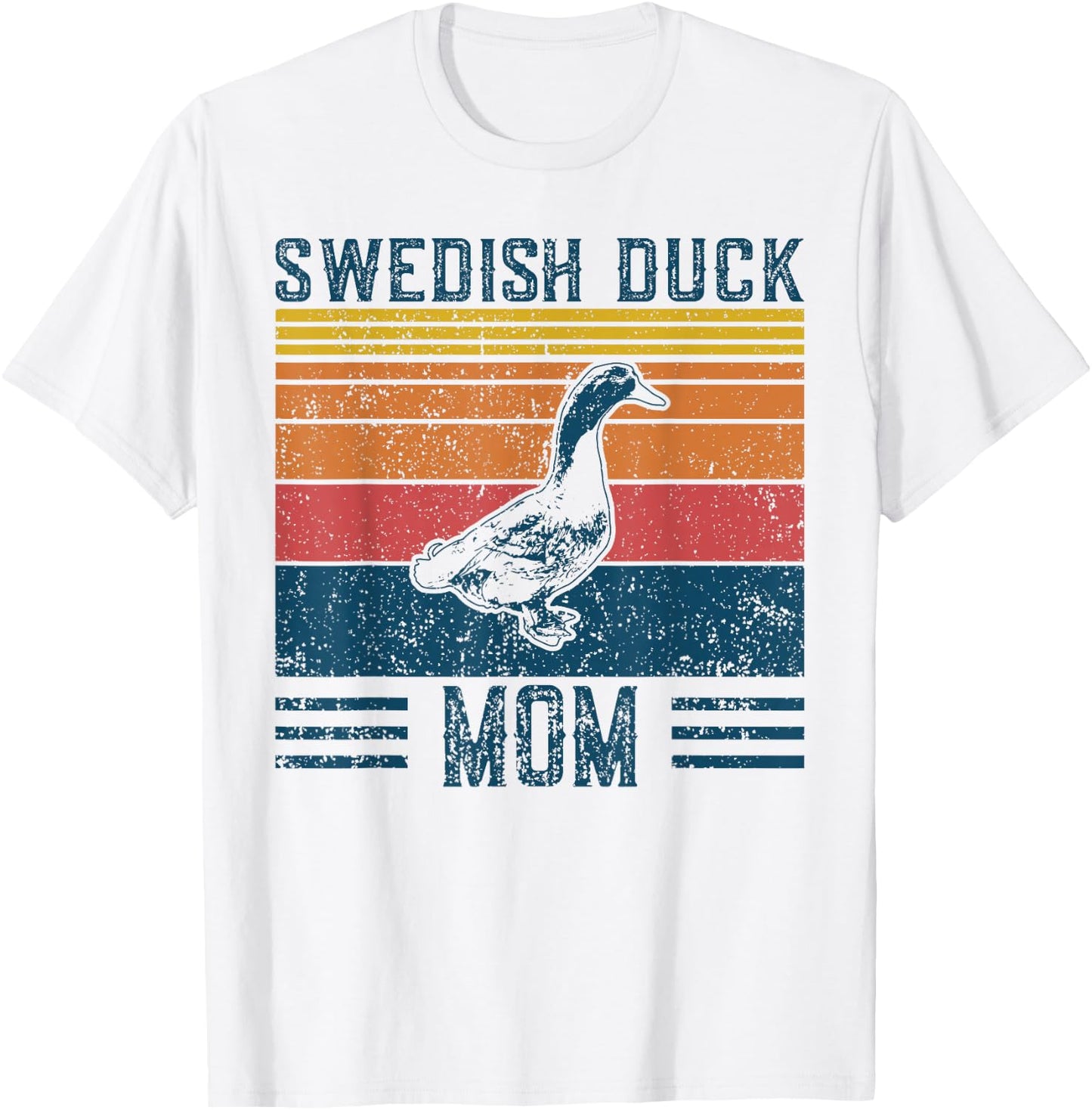 Best Duck Mom Women - Vintage Swedish Duck T-Shirt - T-Shirt | White