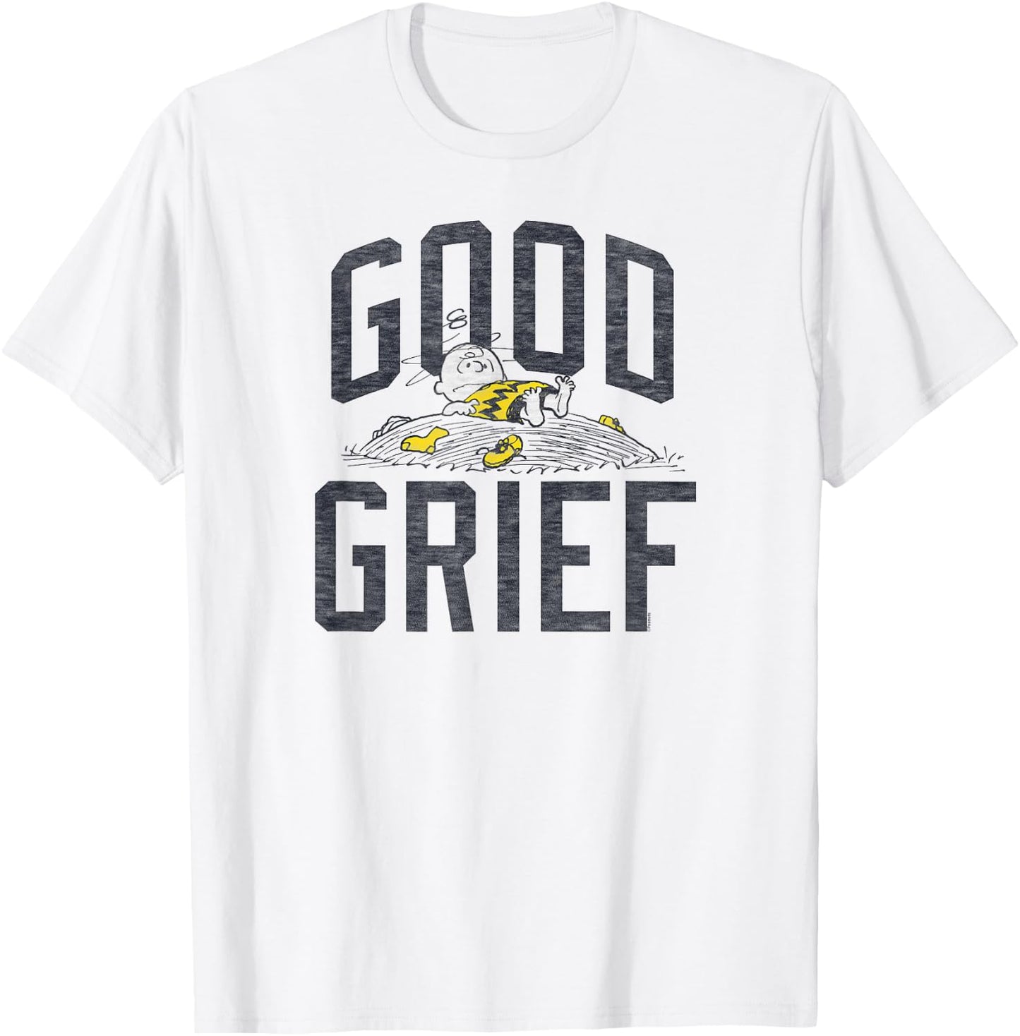 Peanuts Charlie Brown Good Grief Small T-Shirt - T-Shirt | White