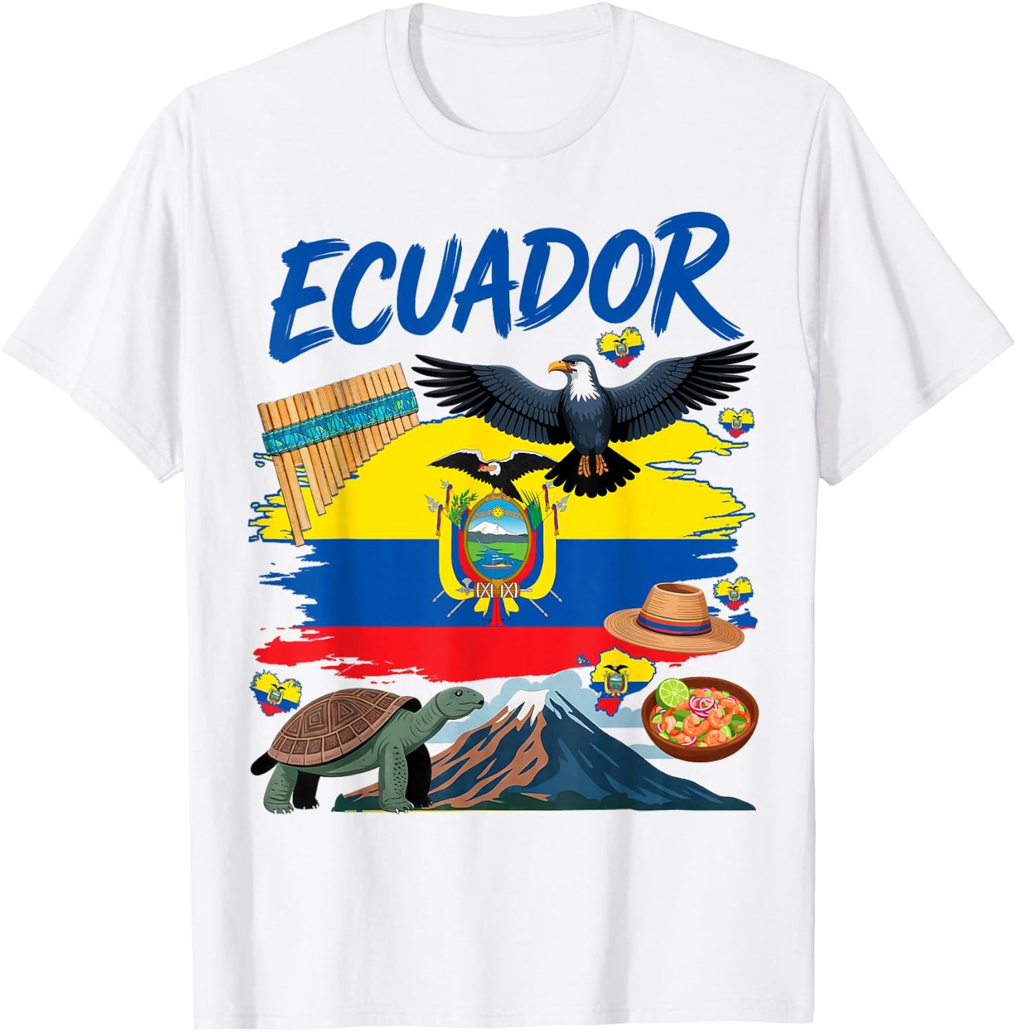 Ecuadorian Flag Outfit Idea for Kids Ecuador Cultural Themed T-Shirt - T-Shirt | White