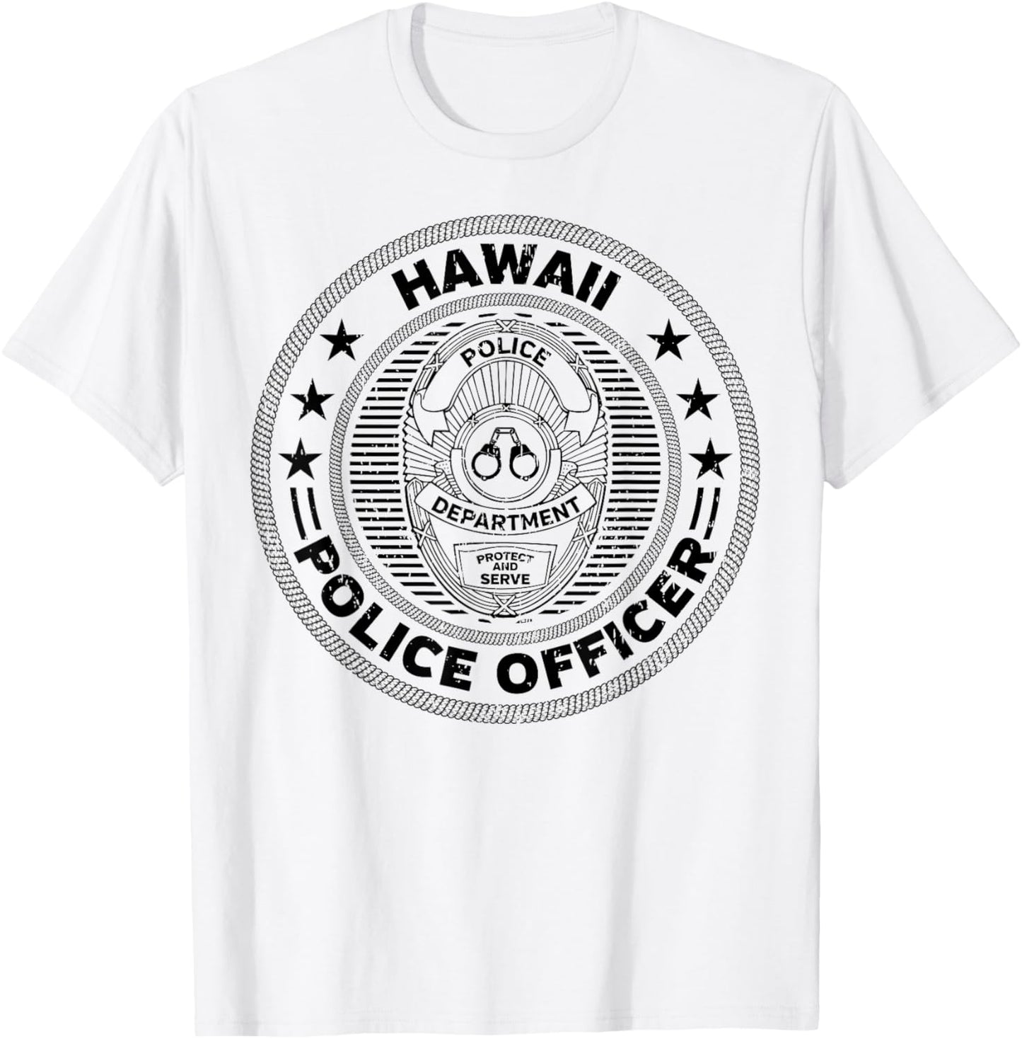 Hawaii Police Officer Shirt T-Shirt - T-Shirt | White