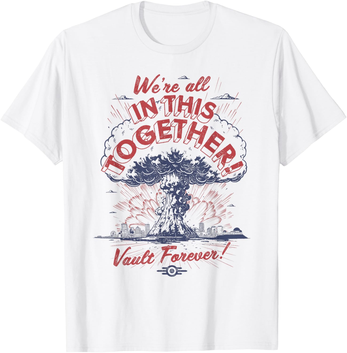 Fallout We all sit in the same boat , silver T-Shirt - T-Shirt | White