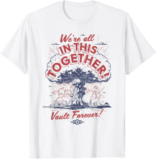 Fallout We all sit in the same boat , silver T-Shirt - T-Shirt | White