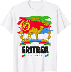 Eritrean Flag Outfit Ideas For Kids & Camel Eritrea Flag T-Shirt - T-Shirt | White