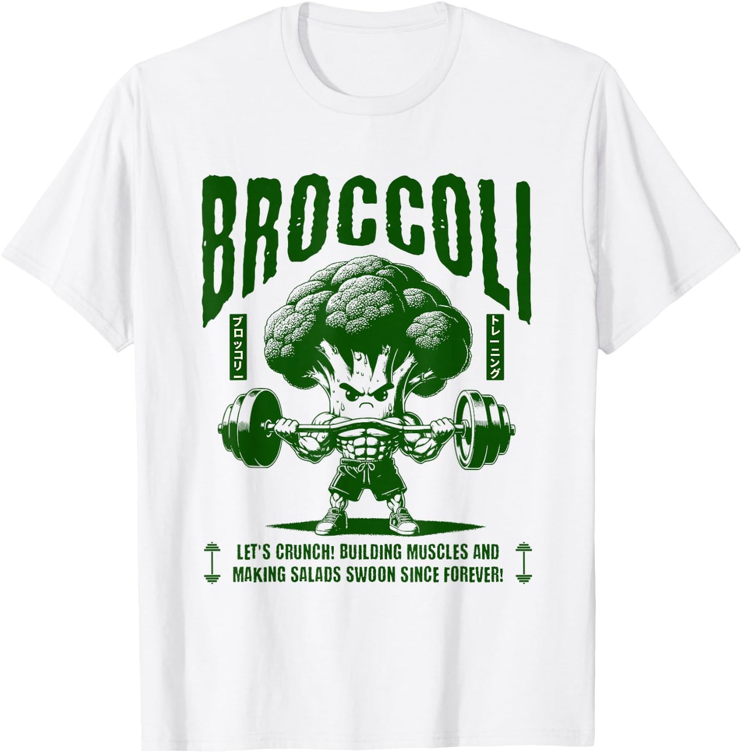 Bodybuilding Broccoli Gym Fitness Beast T-Shirt - T-Shirt | White