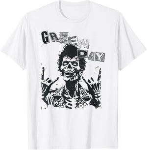 Green Day Billie Joe Zombie , pink T-Shirt - T-Shirt | White