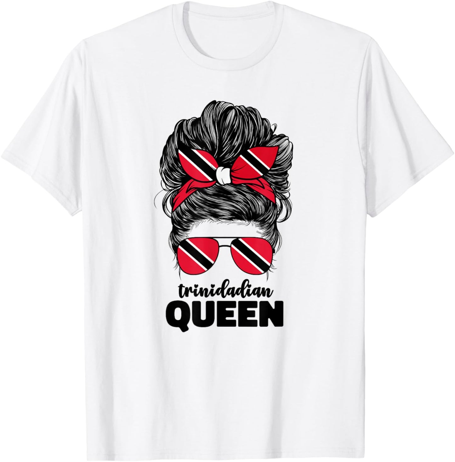 Trinidadian Queen Women Trini Trinidad and Tobago Flag Girls T-Shirt - T-Shirt | White