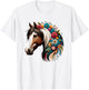 Horse Riding Equestrian, Horse Portrait - Western Horseback T-Shirt - T-Shirt | White
