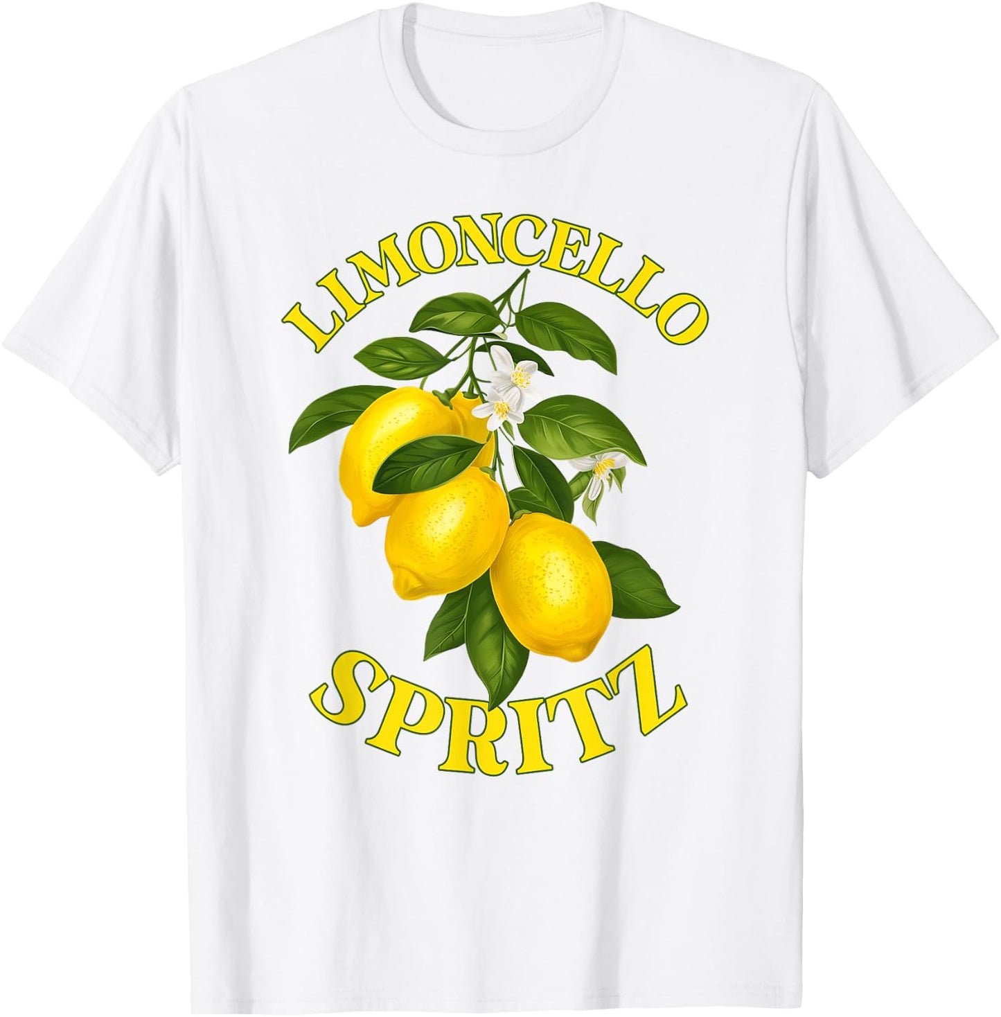 LIMONCELLO SPRITZ X Lemons Liqueur Lemon Liqueur Lemon Fun , White T-Shirt - T-Shirt | White