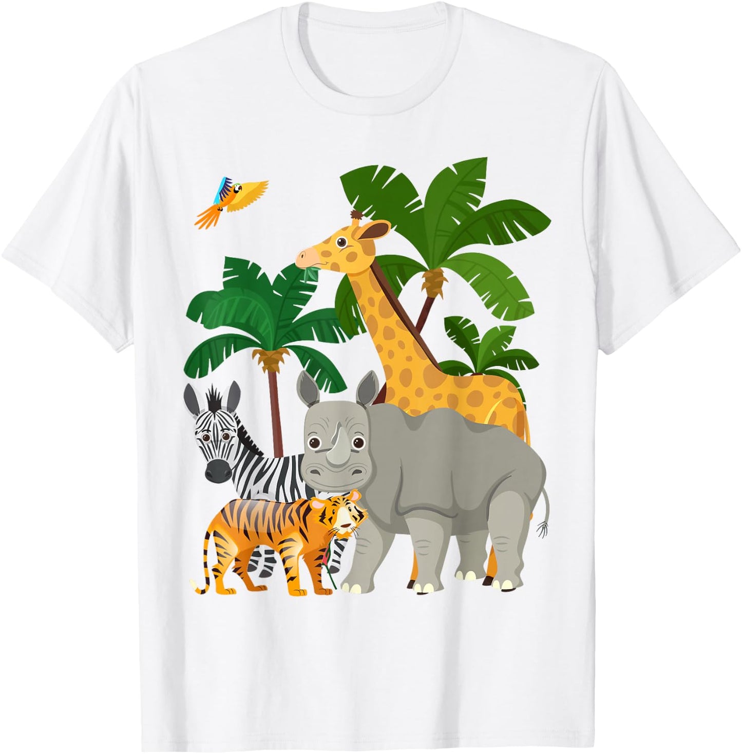 Forest Animals and Jungle Animals Idea for Kids and Animals , white, S T-Shirt - T-Shirt | White