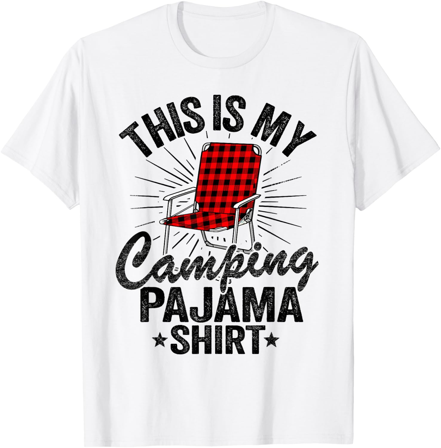 Funny Retro Camper Outdoors Hiking This Is My Camping Pajama T-Shirt - T-Shirt | White