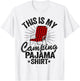 Funny Retro Camper Outdoors Hiking This Is My Camping Pajama T-Shirt - T-Shirt | White