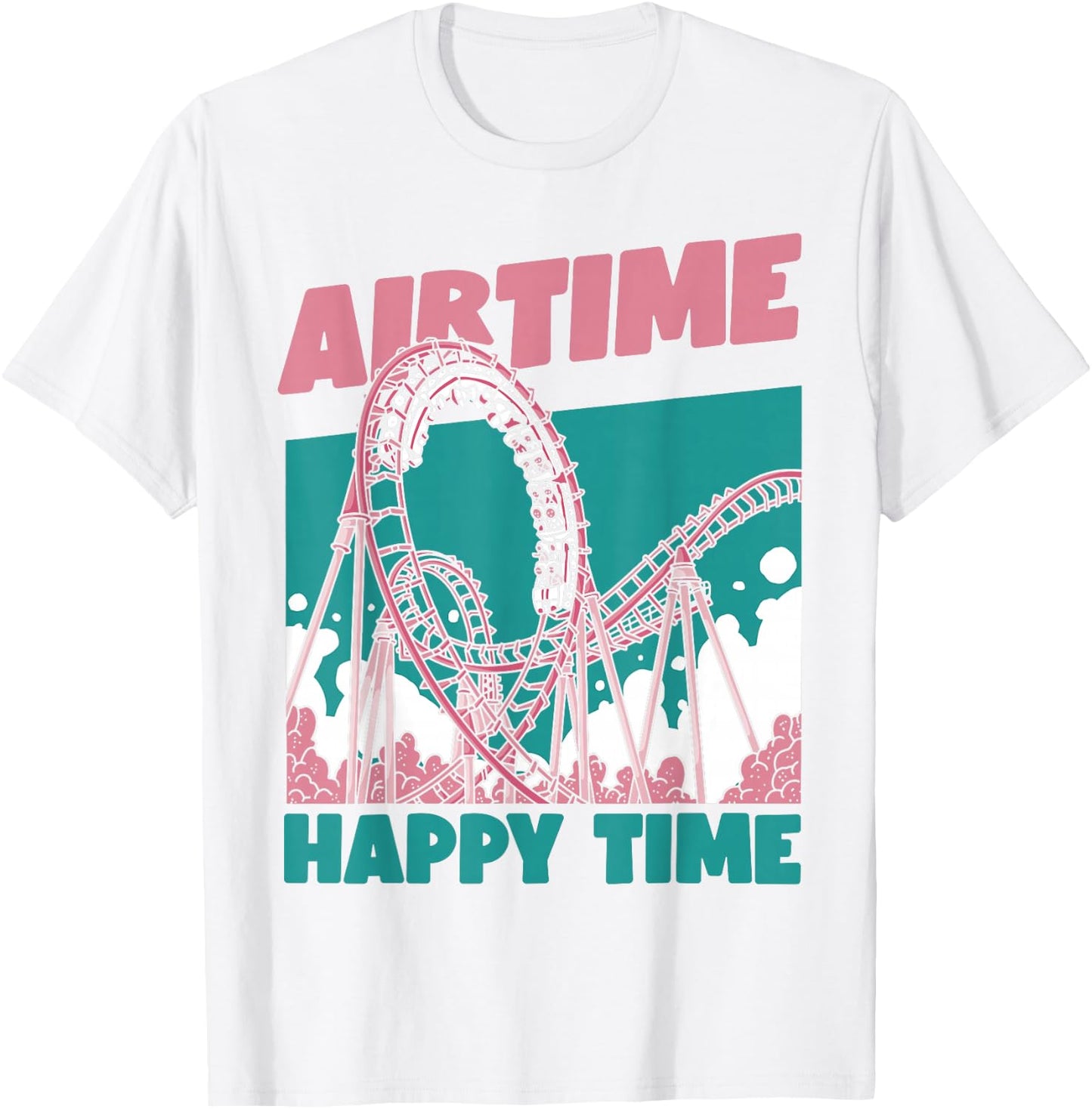 Airtime Happy Time Coaster, White, s T-Shirt - T-Shirt | White