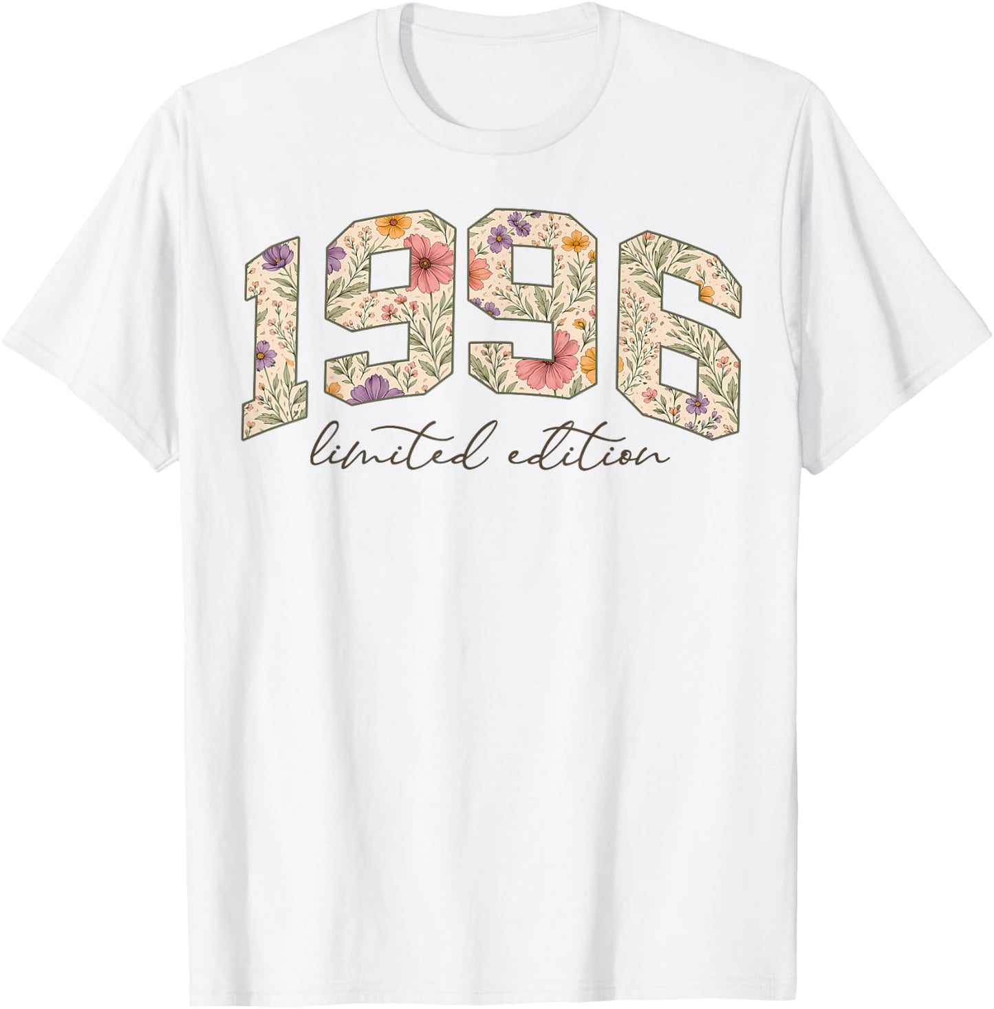 Vintage 1996 Floral Limited Edition 30th Birthday Women T-Shirt - T-Shirt | White