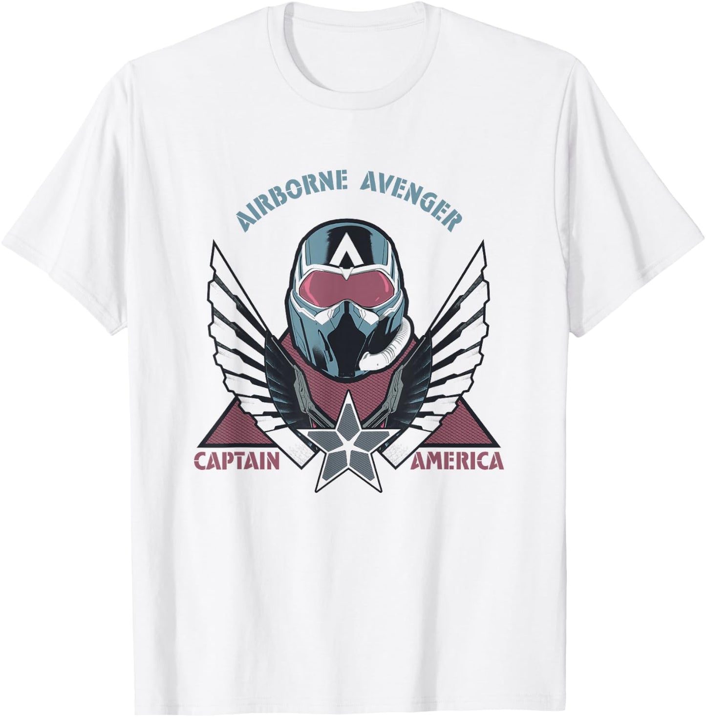 Marvel Captain America: Brave New World Airborne Avenger Cap T-Shirt - T-Shirt | White